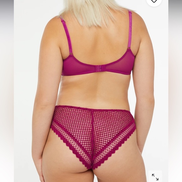 Savage X Fenty Purple Heat Velvet Vixen Unlined Balconette Bra & Cheeky Panty - Picture 3 of 17